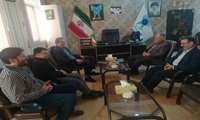 دیدار نعمت همتی رئیس مرکز آموزش فنی و حرفه‌ای شهرستان چایپاره با رحیم اسم خانی رئیس دانشگاه آزاد اسلامی این شهرستان