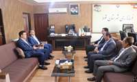 دیدار مصطفی زاده معاون آموزش، پژوهش و برنامه‌ریزی اداره کل آموزش فنی و حرفه‌ای استان آذربایجان غربی با بابازاده فرماندار شهرستان شوط